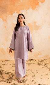 2PC Summer Luxury Embroidered Dress - 1091