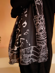 Ishq Ke Tukre Stole (Black)