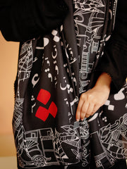 Ishq Ke Tukre Stole (Black)