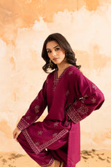 2PC Winter Embroidered Dress - 1085