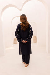 2PC Embroidered Dress - 1078