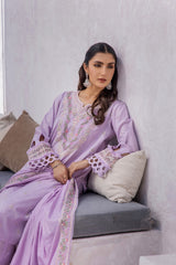 Calico Aster Embroidered Lawn 3PC