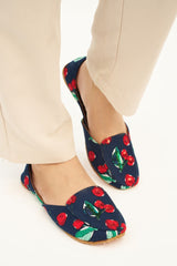 “Close-up of Cherry On Top shoes highlighting intricate embroidery and premium leather craftsmanship”