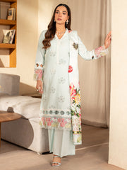 SL - 01 B | 3 PC Embroidered Lawn