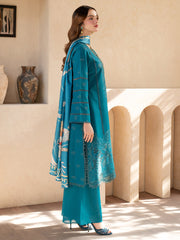 SL - 03 B | 3 PC Embroidered Lawn