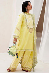 Dilara 15A- Eid Embroidered Lawn 3P