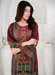 Gulposh | 3 Piece | Printed | Maroon Tngmdstore