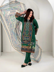 Gulposh | 3 Piece | Printed | Green Tngmdstore