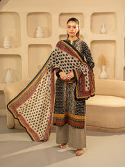 Ikat Dot Odhni Black