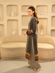 Ikat Dot | Pure Lawn | 2 Piece | Black