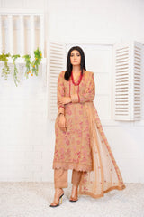 3 Pc Embroidered Lawn Suit