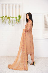 3 Pc Embroidered Lawn Suit