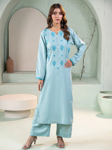 Afrozeh | Co-Ord Set | Aqua Blue Tngmdstore