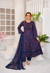 3 Pc Embroidered Lawn Suit