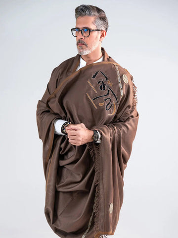 Deewana Shawl | Embroidered | Choco Brown TNG by MD
