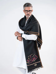 Deewana Shawl | Embroidered | Black TNG by MD
