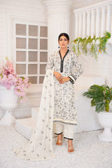 3 Pc Embroidered Lawn Suit