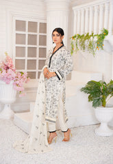 3 Pc Embroidered Lawn Suit
