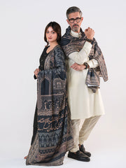 Taj Mahal Shawl Black