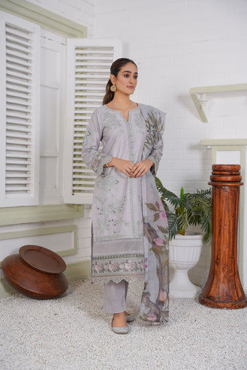 Pret embroidered chikankari 3-piece - ready to wear - Threads & Weaves