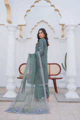 SAGE GREEN - PRET 3PC Embroidered Dress