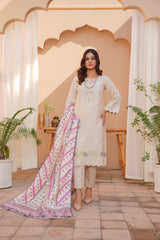 3 PC - Embroidered Karandi Pret