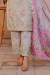 3 PC - Embroidered Karandi Pret