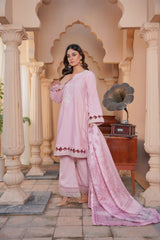 3 PC - Embroidered Karandi Pret