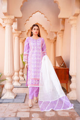 3 PC Embroidered Lawn Dress
