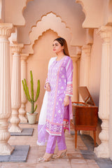 3 PC Embroidered Lawn Dress