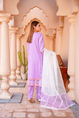 3 PC Embroidered Lawn Dress