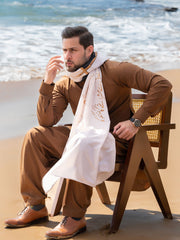 Alfaz e Iqbal Stole (Beige-Men)