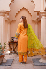 3 PC Embroidered Lawn Dress