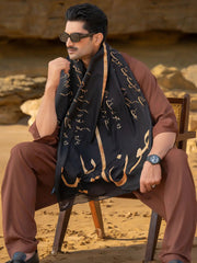 Jaun Elia Stole (Black & Gold-Men) TNG by MD