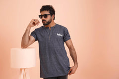 Short Sleeve White Navy T-Shirt