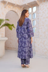 Regal Purple Floral Lawn Suit - Ready to Wear