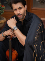 Alfaz e Iqbal Stole | Black