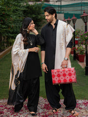 Alfaz e Iqbal Stole | Beige