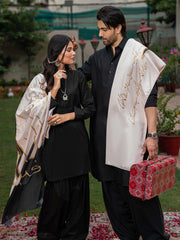 Alfaz e Iqbal Stole | Beige