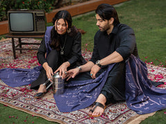 Jaun Elia Stole (Voilet Blue)