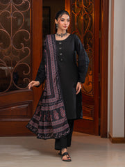 Ajrak Batik Silk Odhni (Red-Black)