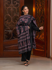 Ajrak Batik Silk Odhni (Red-Black)