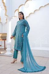 3 Pc Embroidered Lawn Suit