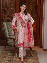 Noor Stitched 3 Pc (Beige)