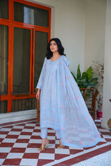 3 PC KARANDI Embroidered Dress