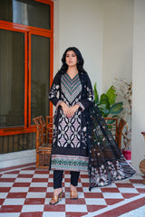 3 PC KARANDI Embroidered Dress