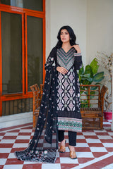 3 PC KARANDI Embroidered Dress