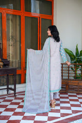 3 PC KARANDI Embroidered Dress