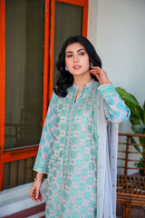 3 PC KARANDI Embroidered Dress