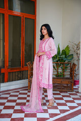 3 PC KARANDI Embroidered Dress